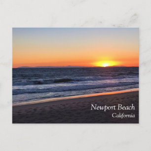 Sunset at Newport Beach, Kalifornien Postkarte