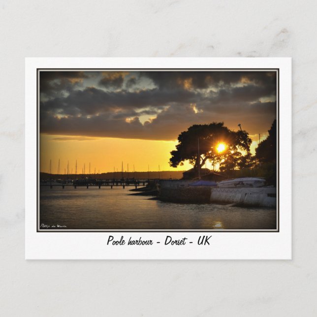 Sunset at Poole harbour - Dorset - UK Postkarte (Vorderseite)