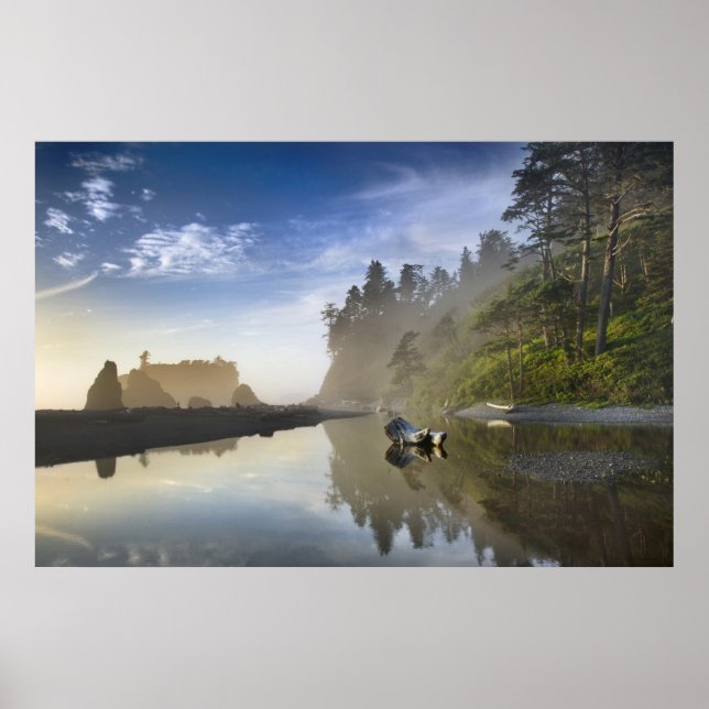 Sunset at Ruby Beach, Olympic National Park, Poster (Vorne)