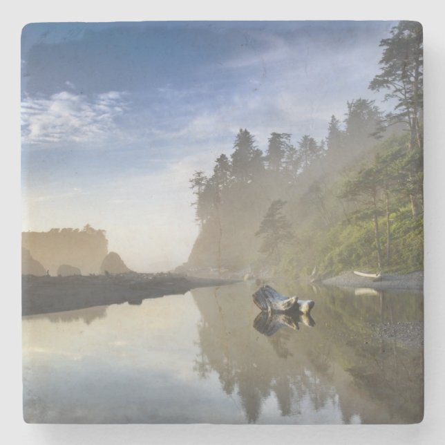Sunset at Ruby Beach, Olympic National Park, Steinuntersetzer (Vorderseite)