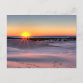 Sunset at Silver Lake Staat Park, Michigan Postkarte