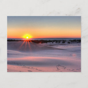 Sunset at Silver Lake Staat Park, Michigan Postkarte