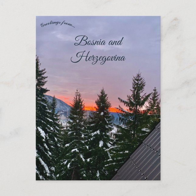 Sunset at Sisava Bosnia and Herzegovina Postkarte (Vorderseite)