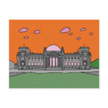 Sunset at the Reichstag building in Berlin