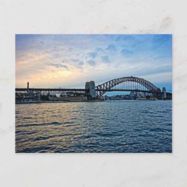 Sunset at the Sydney Harbour Bridge - Australien Postkarte (Vorderseite)