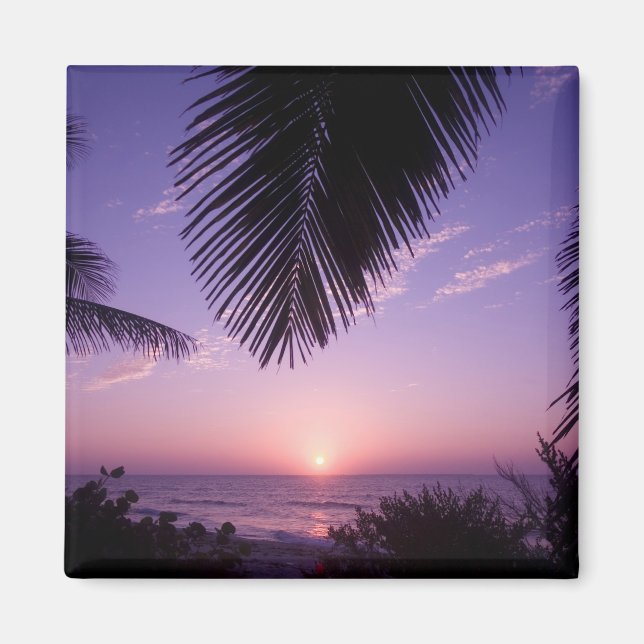 Sunset at West End, Cayman Brac, Cayman Islands, Magnet (Vorne)