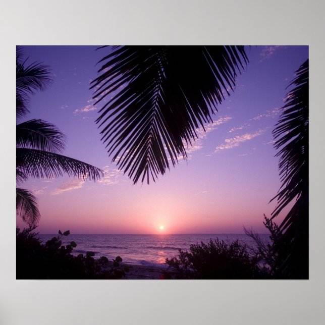 Sunset at West End, Cayman Brac, Cayman Islands, Poster (Vorne)