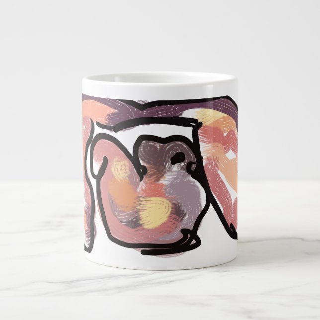 Sunset Autumn Eichel Jumbo-Tasse (Vorderseite)