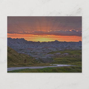 Sunset, Badlands Nationalpark Postkarte