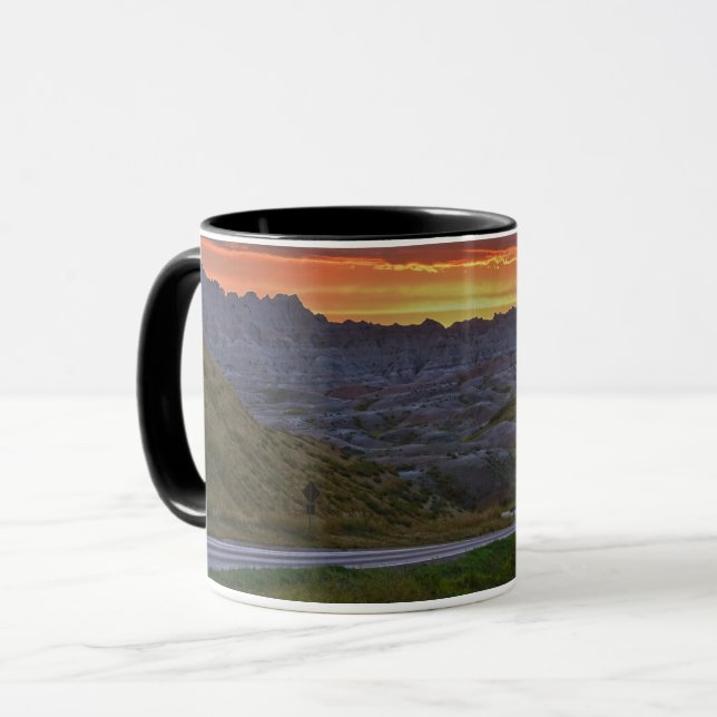 Sunset, Badlands Nationalpark Tasse (Vorderseite Links)