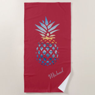 Sunset Beach Ananas Custom Summer Strandtuch