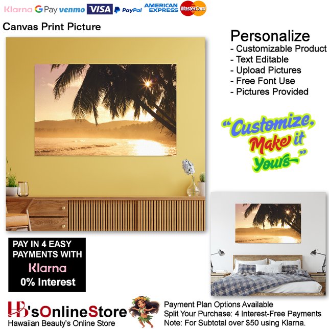 Sunset Beach Canvas Print Picture 11 Leinwanddruck (Sunset Beach Canvas Print Picture 11.)