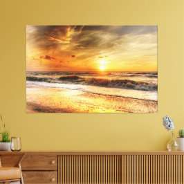 Sunset Beach Canvas Print Picture 18 Leinwanddruck