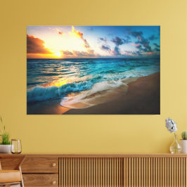 Sunset Beach Canvas Print Picture 19 Leinwanddruck