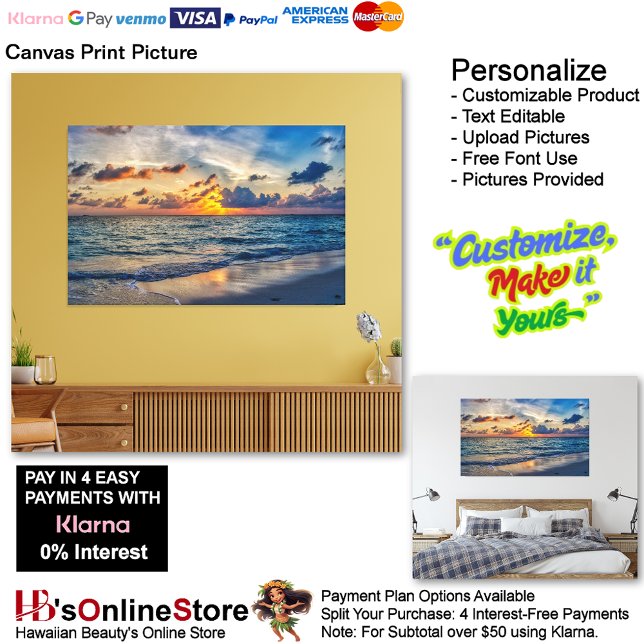 Sunset Beach Canvas Print Picture 20 Leinwanddruck (Sunset Beach Canvas Print Picture 20.)