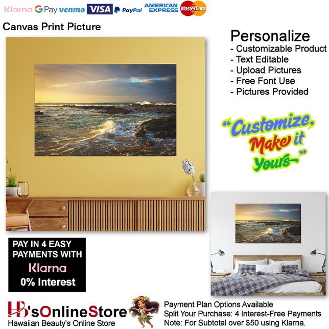 Sunset Beach Canvas Print Picture 22 Leinwanddruck (Sunset Beach Canvas Print Picture 22.)
