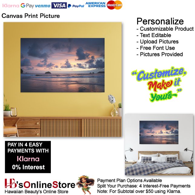 Sunset Beach Canvas Print Picture 26 Leinwanddruck (Sunset Beach Canvas Print Picture 26.)
