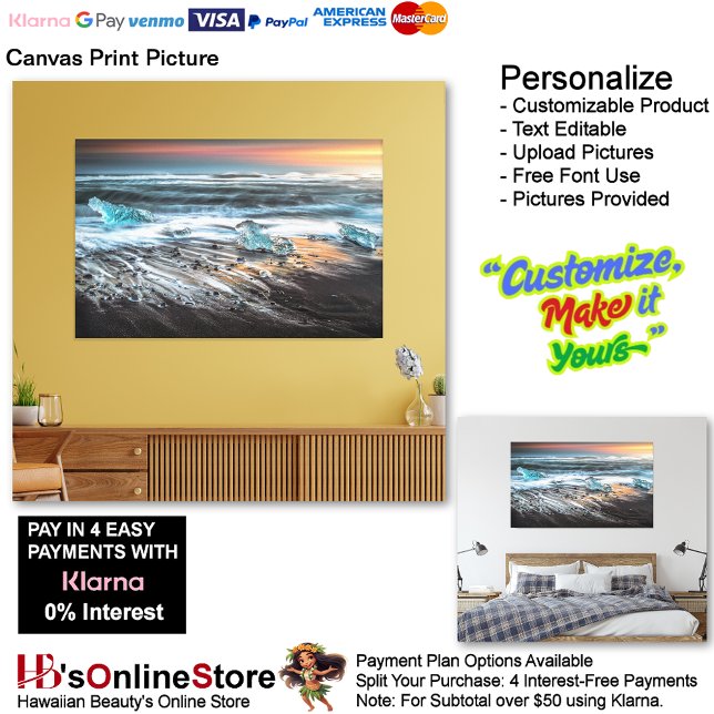 Sunset Beach Canvas Print Picture 29 Leinwanddruck (Sunset Beach Canvas Print Picture 29.)