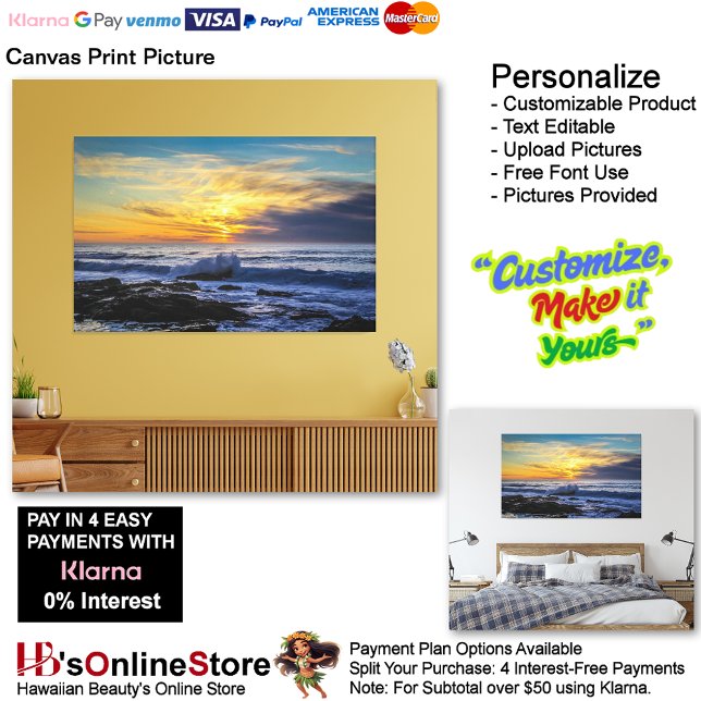 Sunset Beach Canvas Print Picture 33 Leinwanddruck (Sunset Beach Canvas Print Picture 33.)