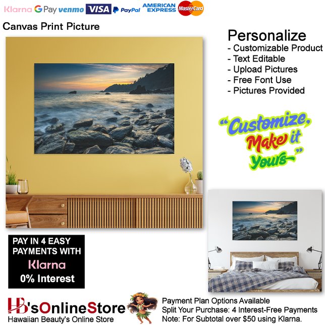 Sunset Beach Canvas Print Picture 36 Leinwanddruck (Sunset Beach Canvas Print Picture 36.)