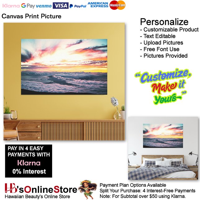 Sunset Beach Canvas Print Picture 39 Leinwanddruck (Sunset Beach Canvas Print Picture 39.)