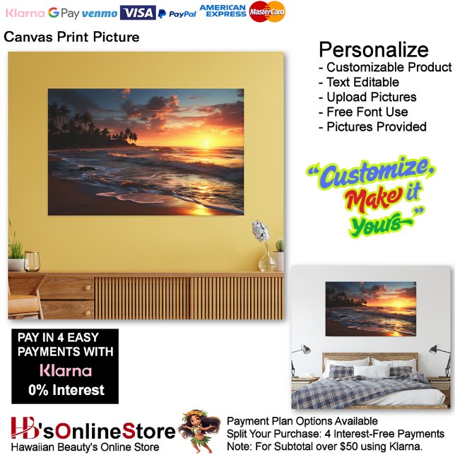 Sunset Beach Canvas Print Picture 3 Leinwanddruck (Sunset Beach Canvas Print Picture 3.)
