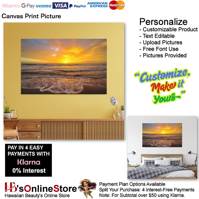 Sunset Beach Canvas Print Picture 46 Leinwanddruck (Sunset Beach Canvas Print Picture 46.)