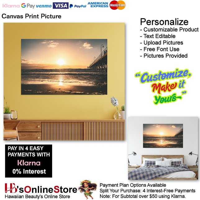 Sunset Beach Canvas Print Picture 52 Leinwanddruck (Sunset Beach Canvas Print Picture 52.)