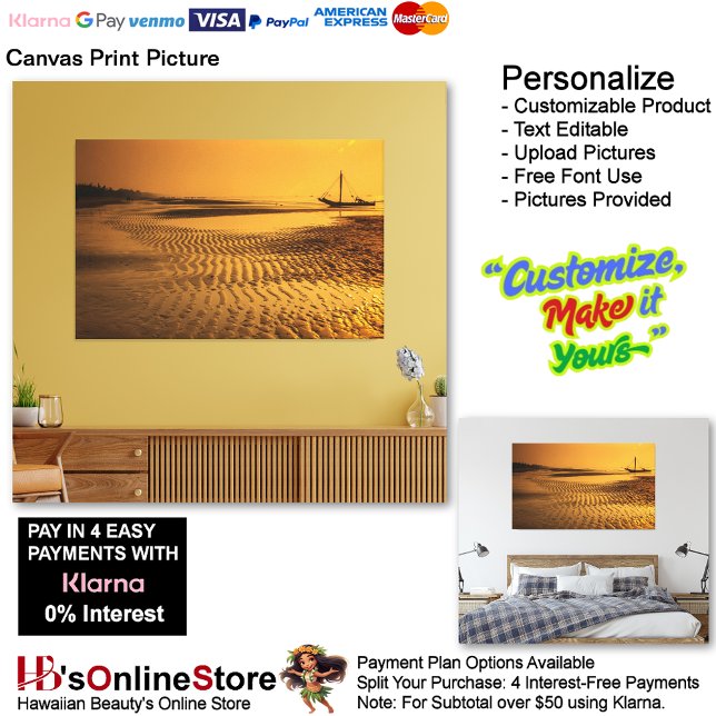 Sunset Beach Canvas Print Picture 6 Leinwanddruck (Sunset Beach Canvas Print Picture 6.)