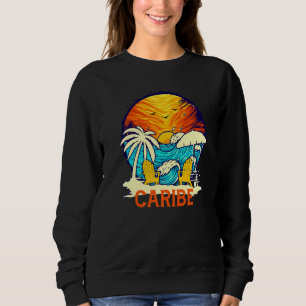 Sunset Beach Caribe Urlaub Paare Familien Gruppe Sweatshirt