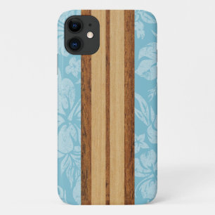 Sunset Beach Faux-Holz-Surfboard Hawaiian Aqua Case-Mate iPhone Hülle