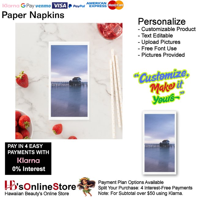 Sunset Beach Gästehandtuch Papier Servietten 30 (Sunset Beach Tables Kitchen Restaurant Decor Paper Guest Towels 30.)