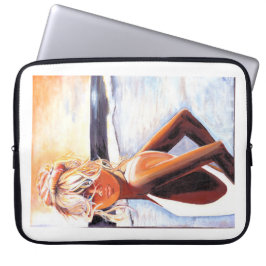 Sunset Beach Girl Laptopschutzhülle