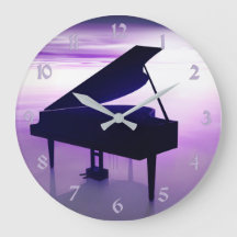 Sunset Beach Grand Piano Musik Uhr