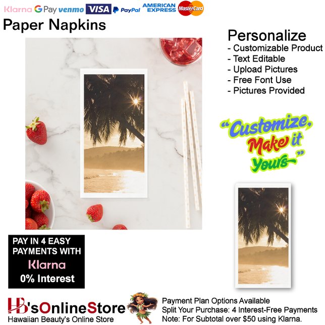 Sunset Beach Guest Towel Paper Napkins 11 Serviette (Sunset Beach Tables Kitchen Restaurant Decor Paper Guest Towels 11.)