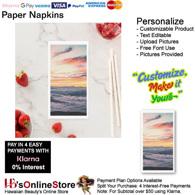 Sunset Beach Guest Towel Paper Napkins 39 Serviette (Sunset Beach Tables Kitchen Restaurant Decor Paper Guest Towels 39)