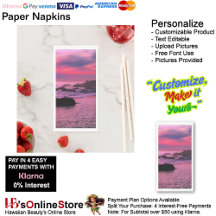 Sunset Beach Handtuchpapier Napkins 16
