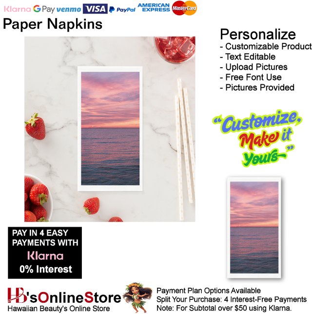 Sunset Beach Handtuchpapier Napkins 49 Serviette (Sunset Beach Tables Kitchen Restaurant Decor Paper Guest Towels 49.
)