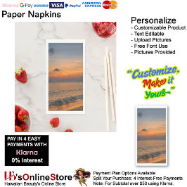 Sunset Beach Handtuchpapier Napkins 50 Serviette