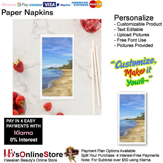 Sunset Beach Handtuchpapier Napkins 7 Serviette (Sunset Beach Tables Kitchen Restaurant Decor Paper Guest Towels 7.)