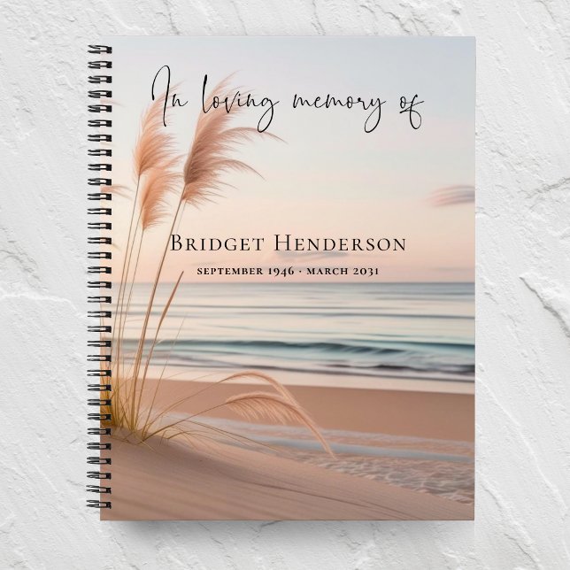Sunset Beach In Loving Memory Gedenk Gast Notizbuch (Von Creator hochgeladen)