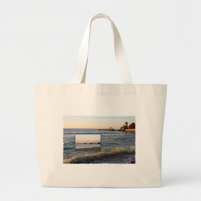 Sunset Beach Jumbo Stoffbeutel (Vorne)
