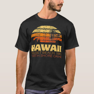 Sunset Beach Oahu Hawaii North Shore Retro Vintag T-Shirt