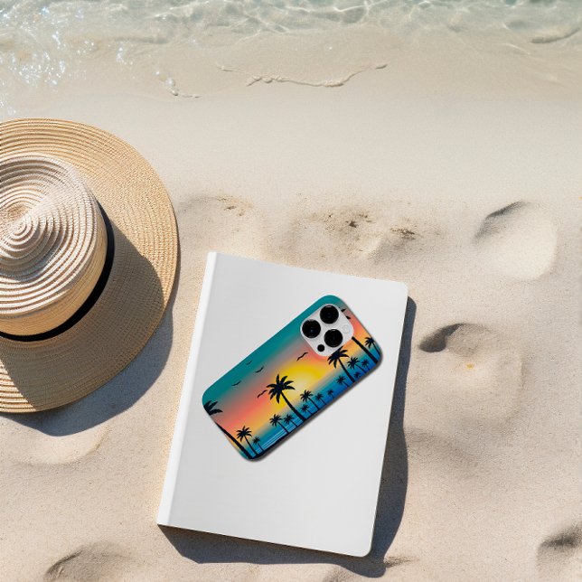 Sunset Beach Palm Tree Case-Mate iPhone Hülle (Von Creator hochgeladen)