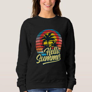 Sunset Beach Palm Tree Hallo Sommerurlaub Holi Sweatshirt
