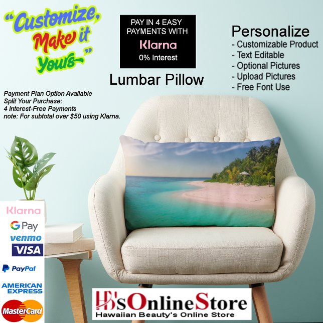 Sunset Beach Polyester Lumbar Pillow 10 Lendenkissen (Sunset Beach Polyester Lumbar Pillow 10.)