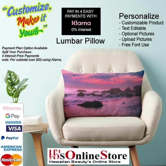 Sunset Beach Polyester Lumbar Pillow 16 Lendenkissen (Sunset Beach Polyester Lumbar Pillow 16.
)