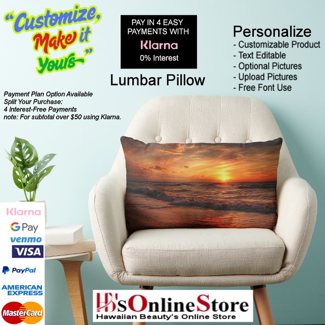 Sunset Beach Polyester Lumbar Pillow 17 Lendenkissen (Sunset Beach Polyester Lumbar Pillow 17.
)