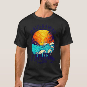 Sunset Beach Retro Maui Hawaii Matching Family Vac T-Shirt