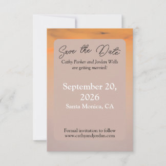 Sunset Beach Save the Date Card | Küstenhochzeit